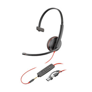 Diademas Hp Poly BlackWire 3215 Mono USB + 3.5