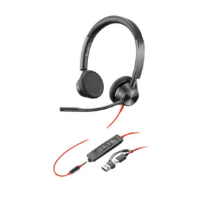 Diademas Hp Poly BlackWire 3325 Dual USB + 3.5